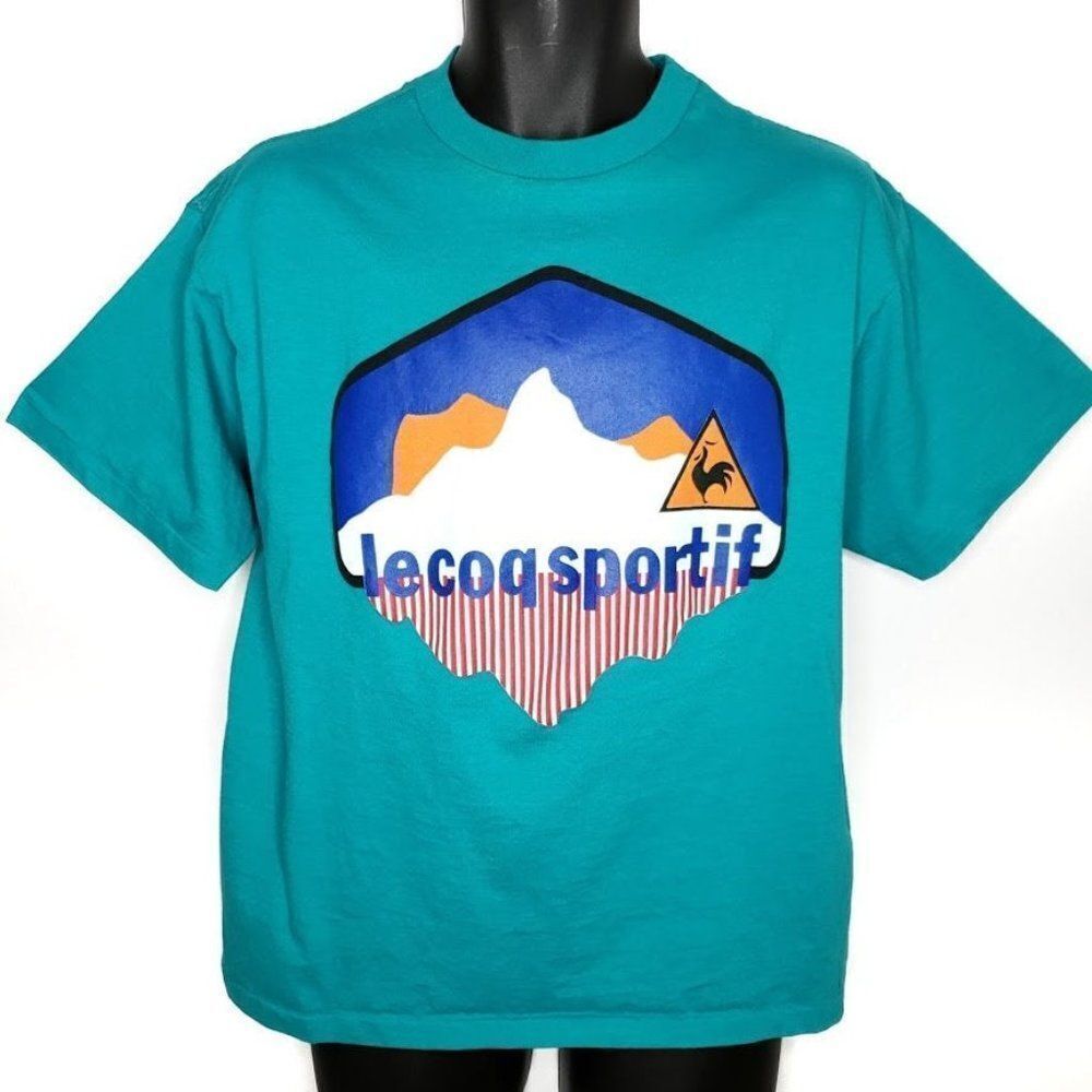 Le Coq Sportif T Shirt Vintage 80s 90s Single Stitch Streetwear Rooster